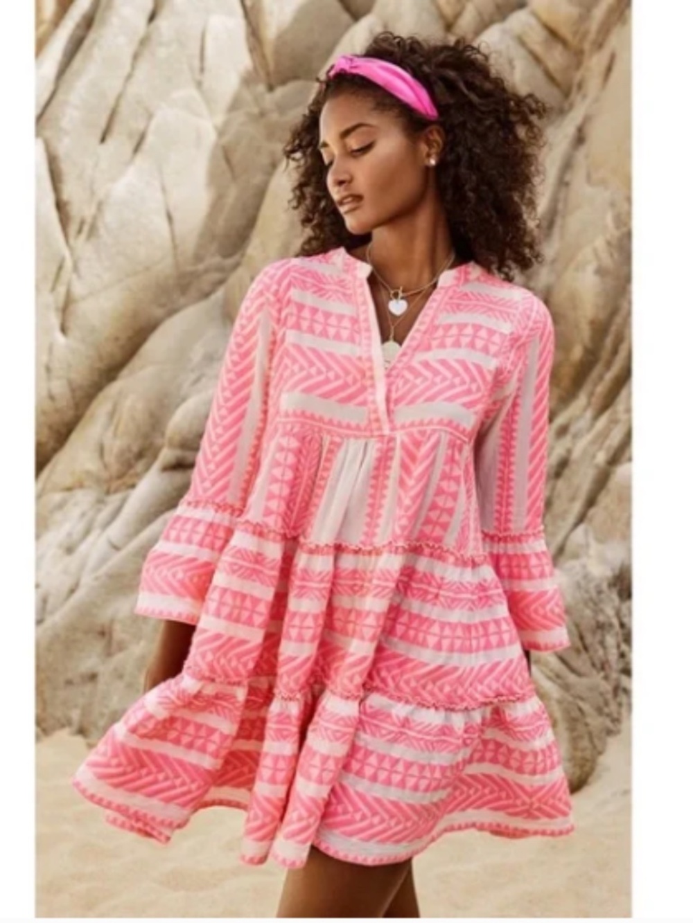 {Devotion} Ella Tiered Cotton Dress NWT - Picture 6 of 8
